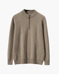 100% Cashmere Ribbed Half Zip - Bellovar