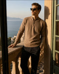 100% Cashmere Ribbed Half Zip - Bellovar