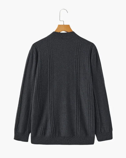 100% Cashmere Ribbed Half Zip - Bellovar