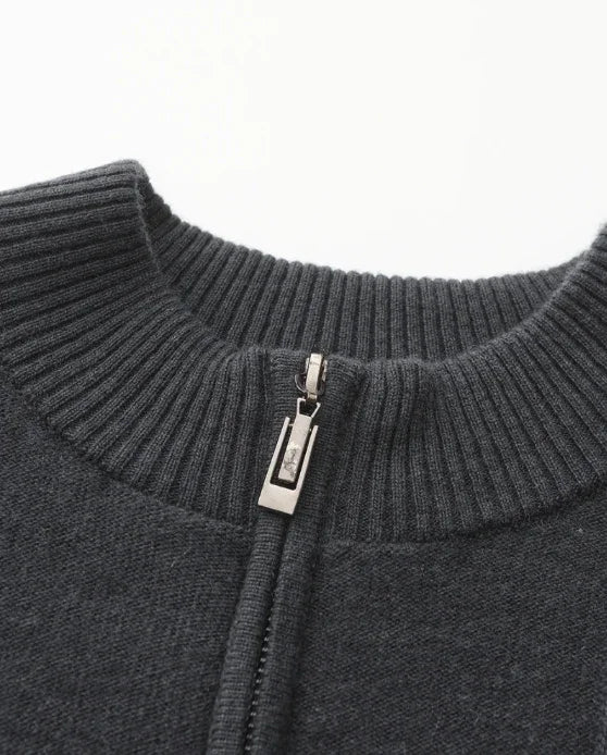 100% Cashmere Ribbed Half Zip - Bellovar
