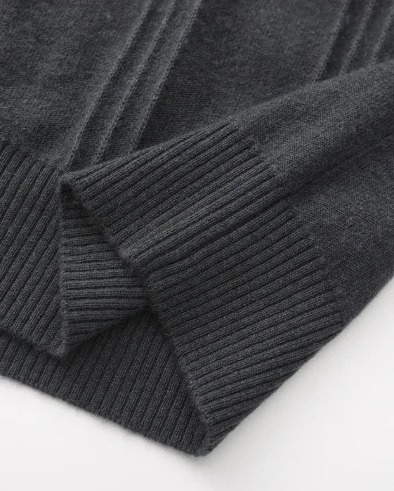 100% Cashmere Ribbed Half Zip - Bellovar