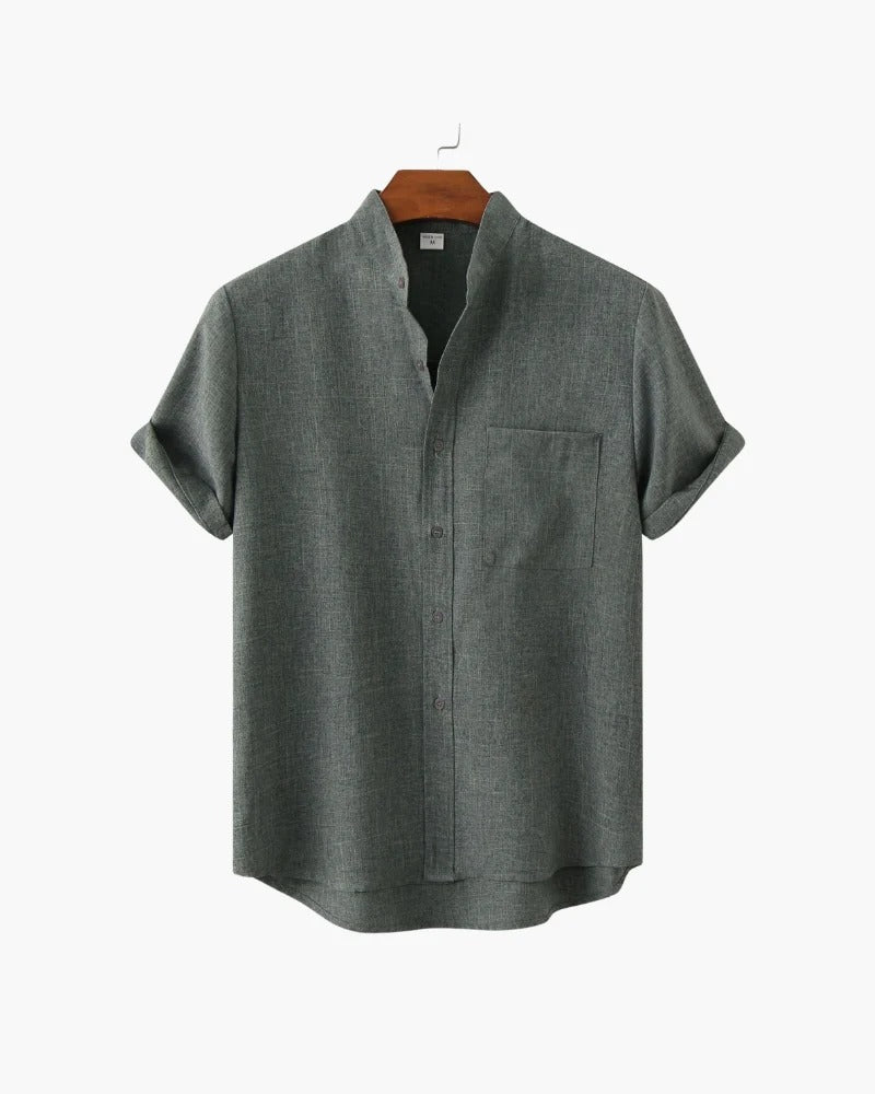 Mandarin Collar Elegance Shirt - Bellovar